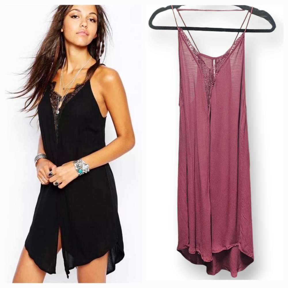 Free People Parisian Nights In Rose Red Size XS